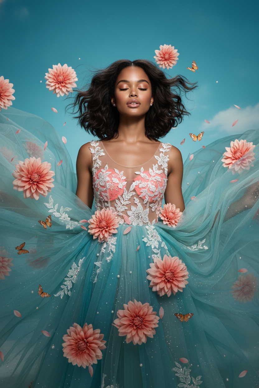 Mulher Azul Turquesa